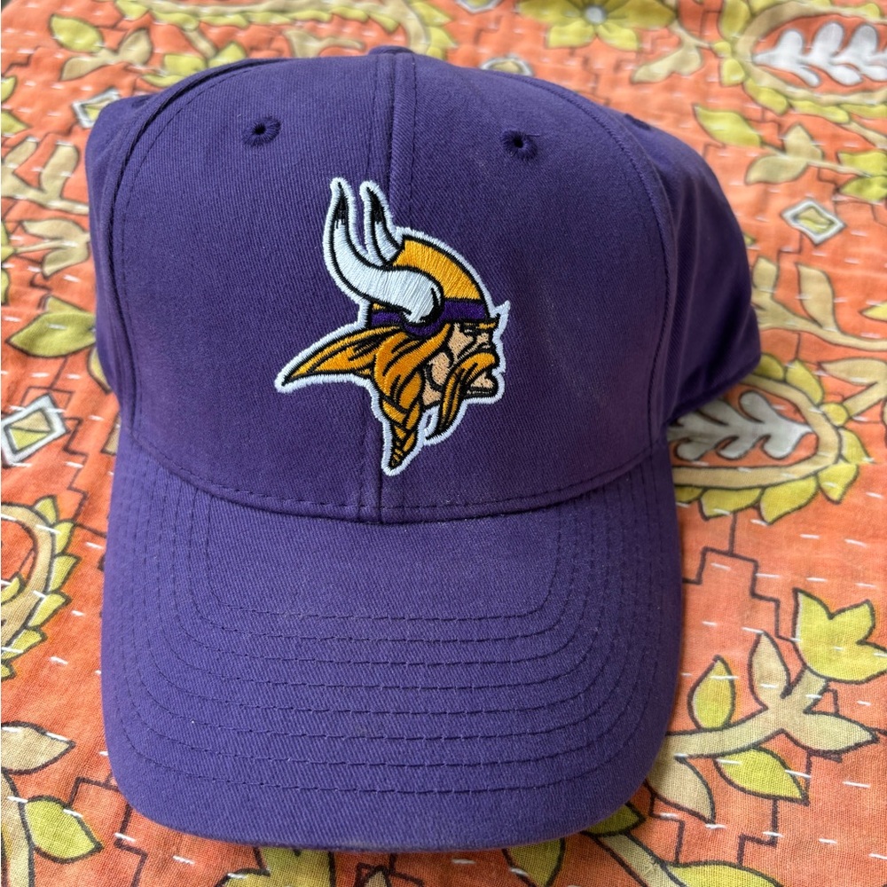 Minnesota Baseball Cap with Viking Logo One Size Hook Loop Adjustable Fastener